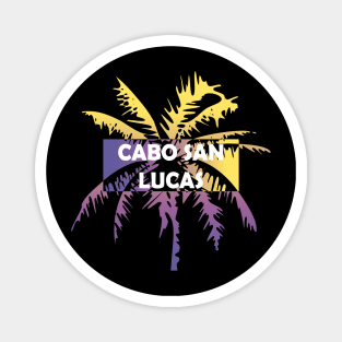 Cabo San Lucas Mexico Neon Tropics Vacation Palm Trees Magnet